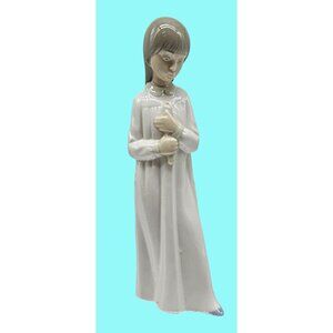 Nao By Lladro Girl With Candle Figurine Hand Made In Spain Nightgown